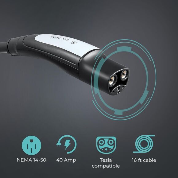 Lectron Level 2 Tesla Charger (WiFi Version) 240V, 40 Amp, NEMA 14-50 Plug 16ft - Picture 7 of 16